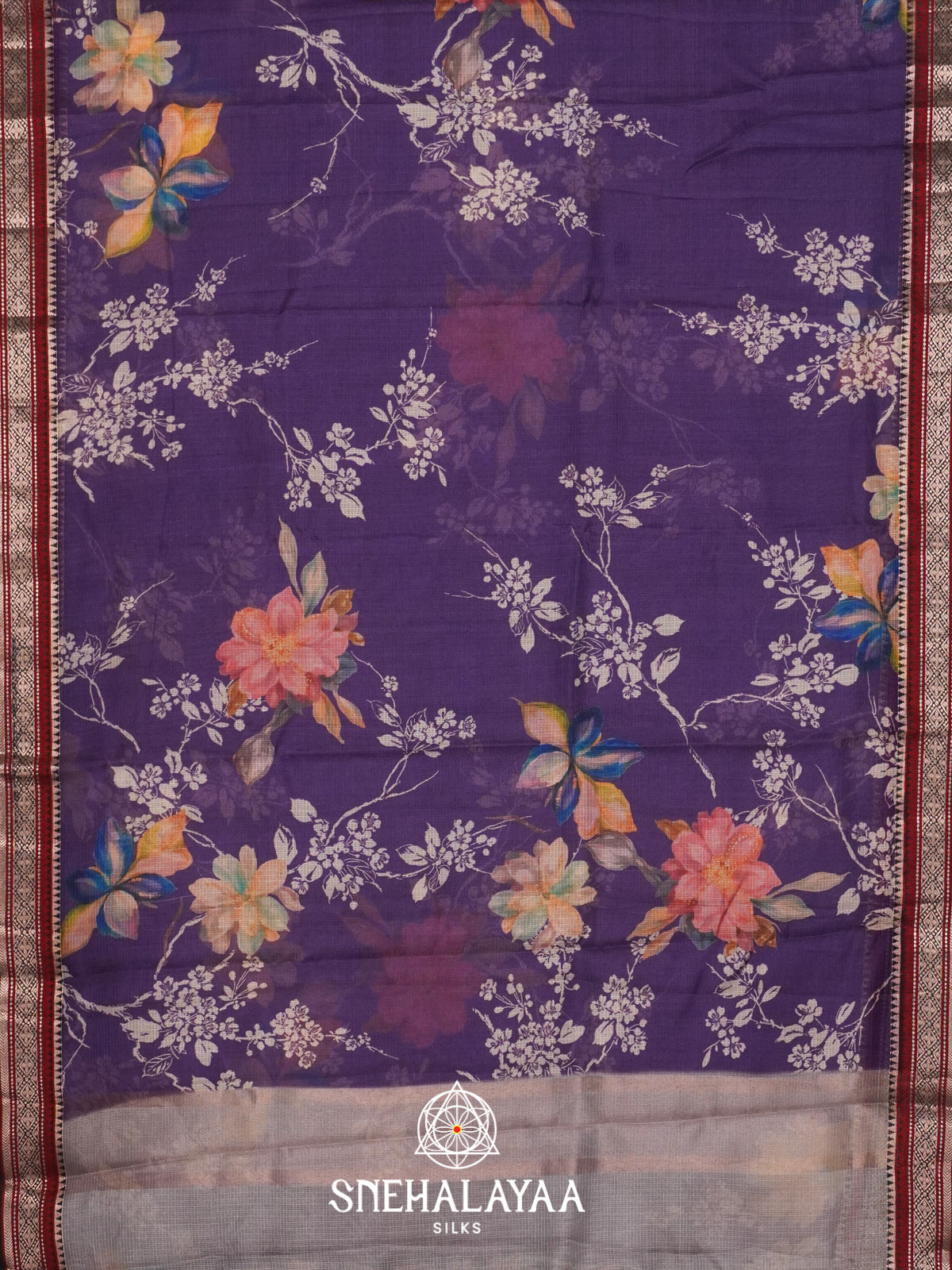 Purple Kota Saree