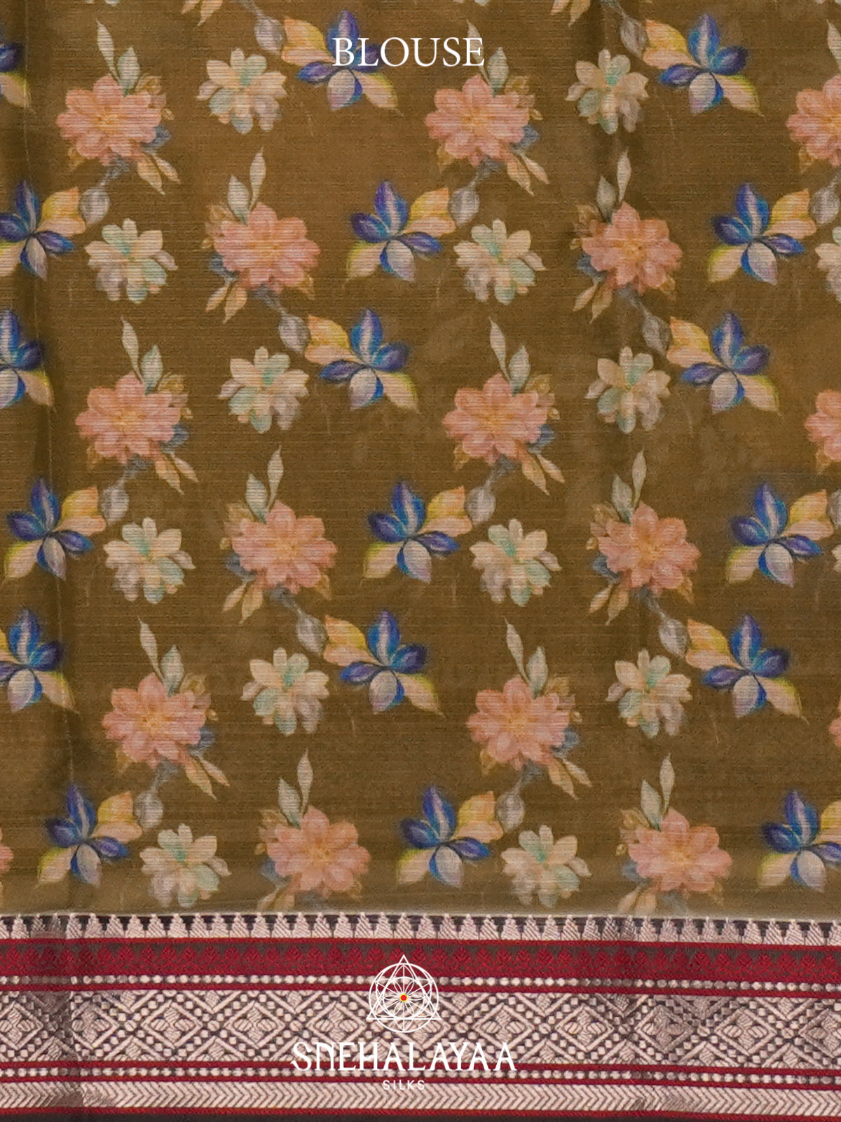Olive Brown Kota Saree