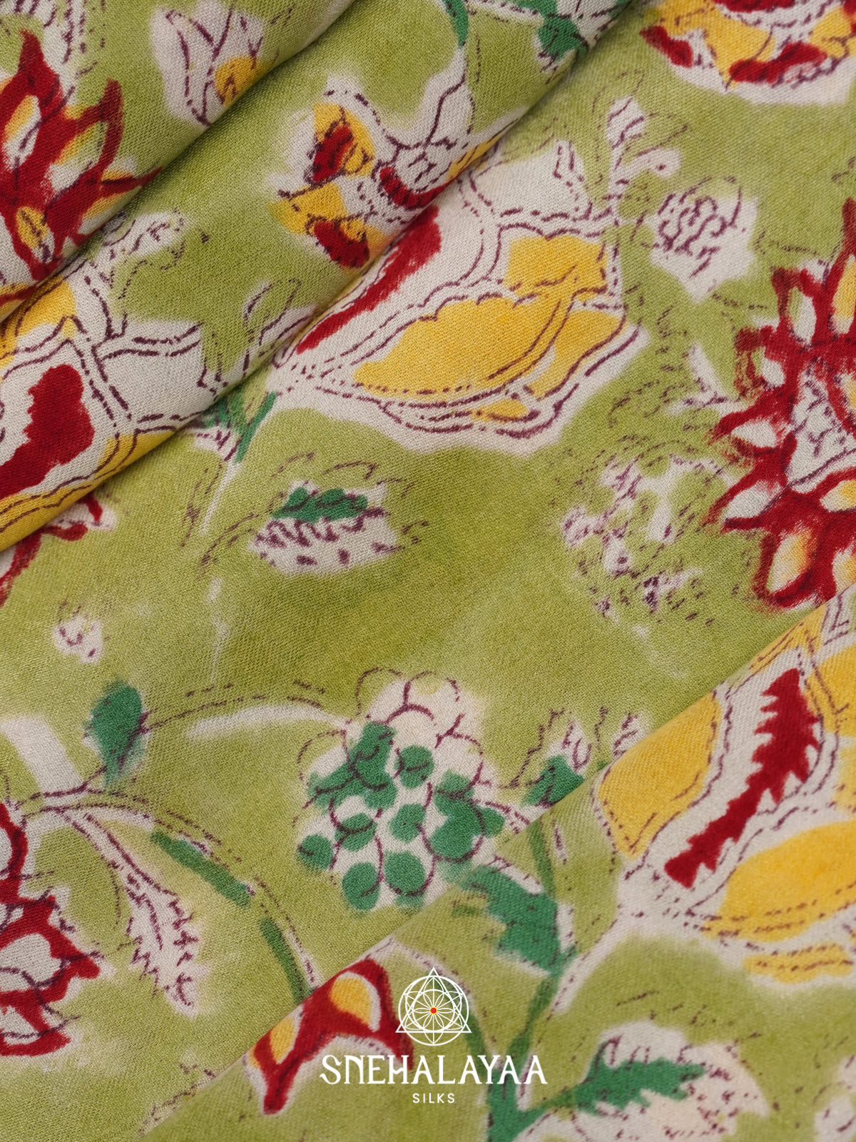 Green Modal Silk Saree