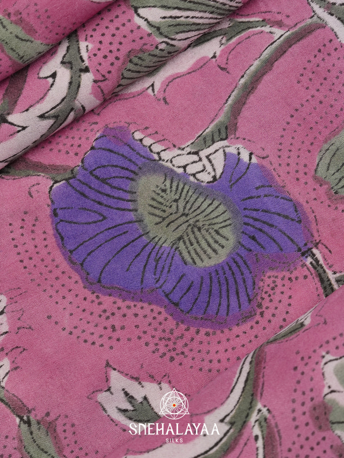 Pink Modal Silk Saree