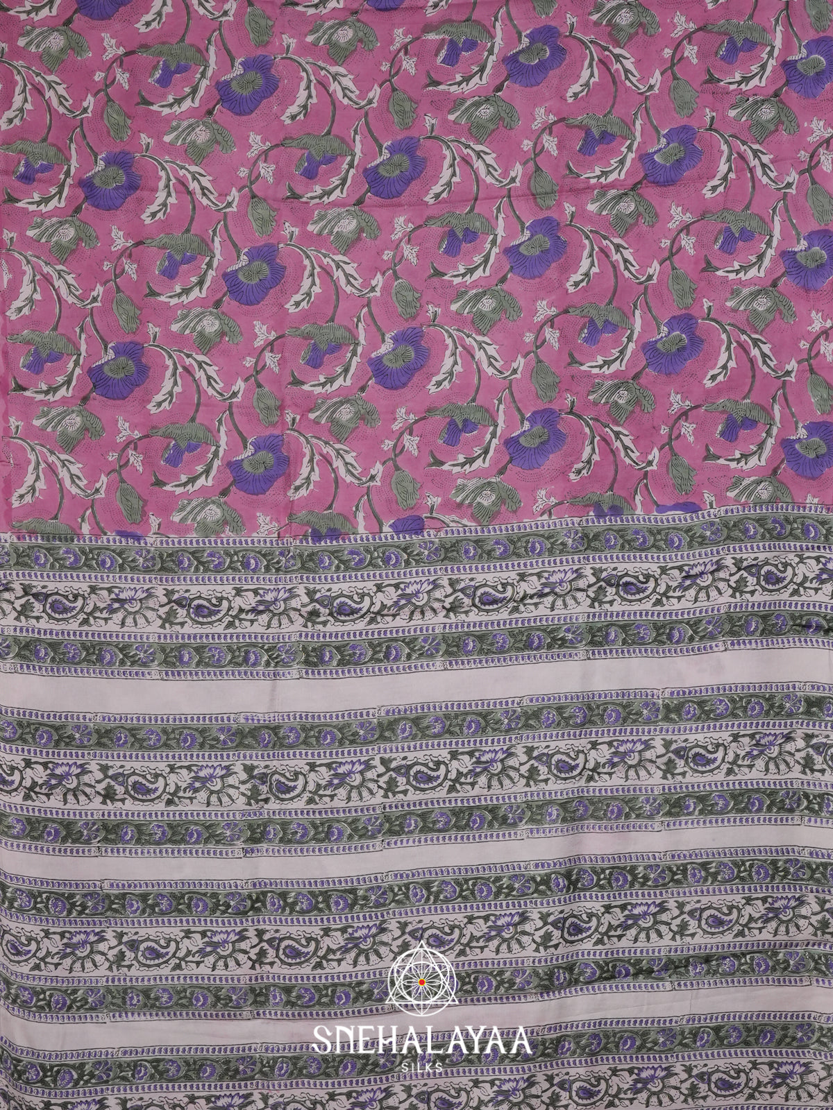 Pink Modal Silk Saree