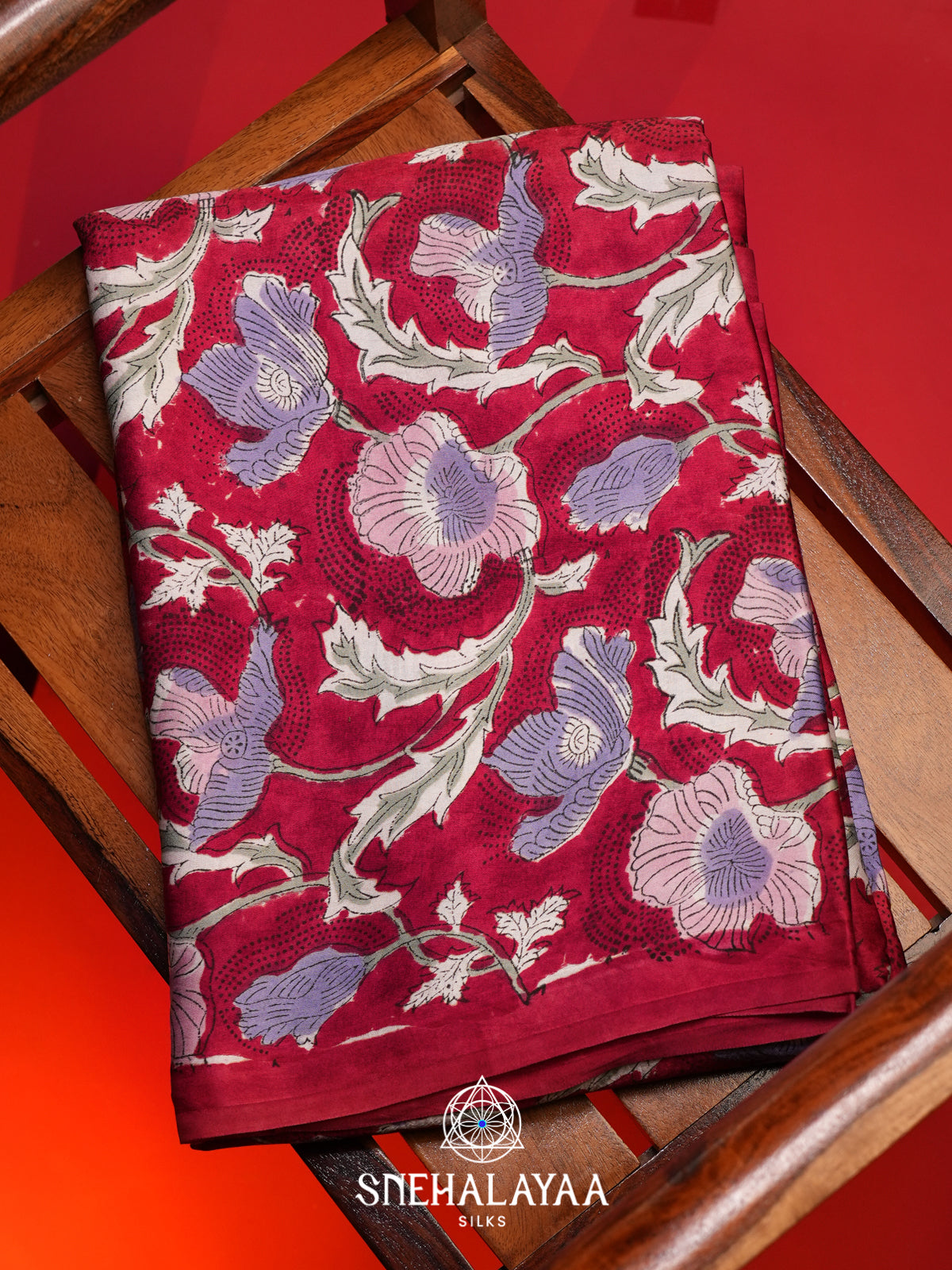 Red Modal Silk Saree