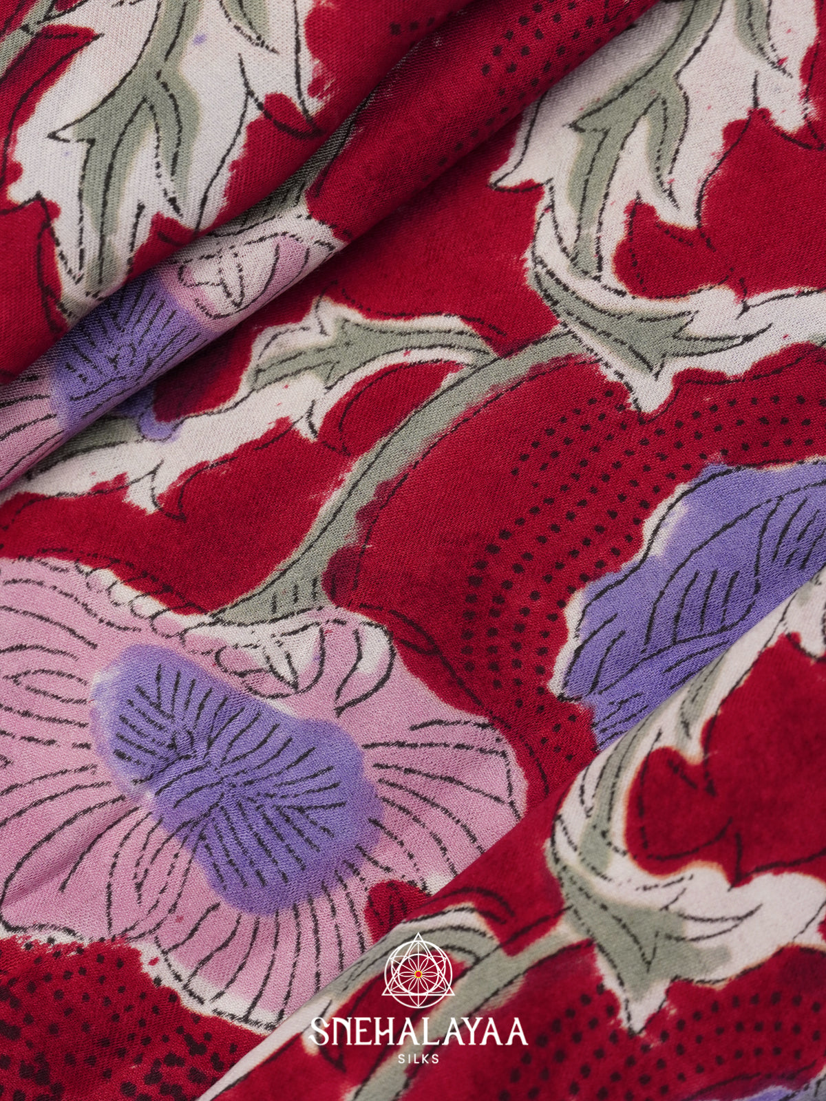 Red Modal Silk Saree