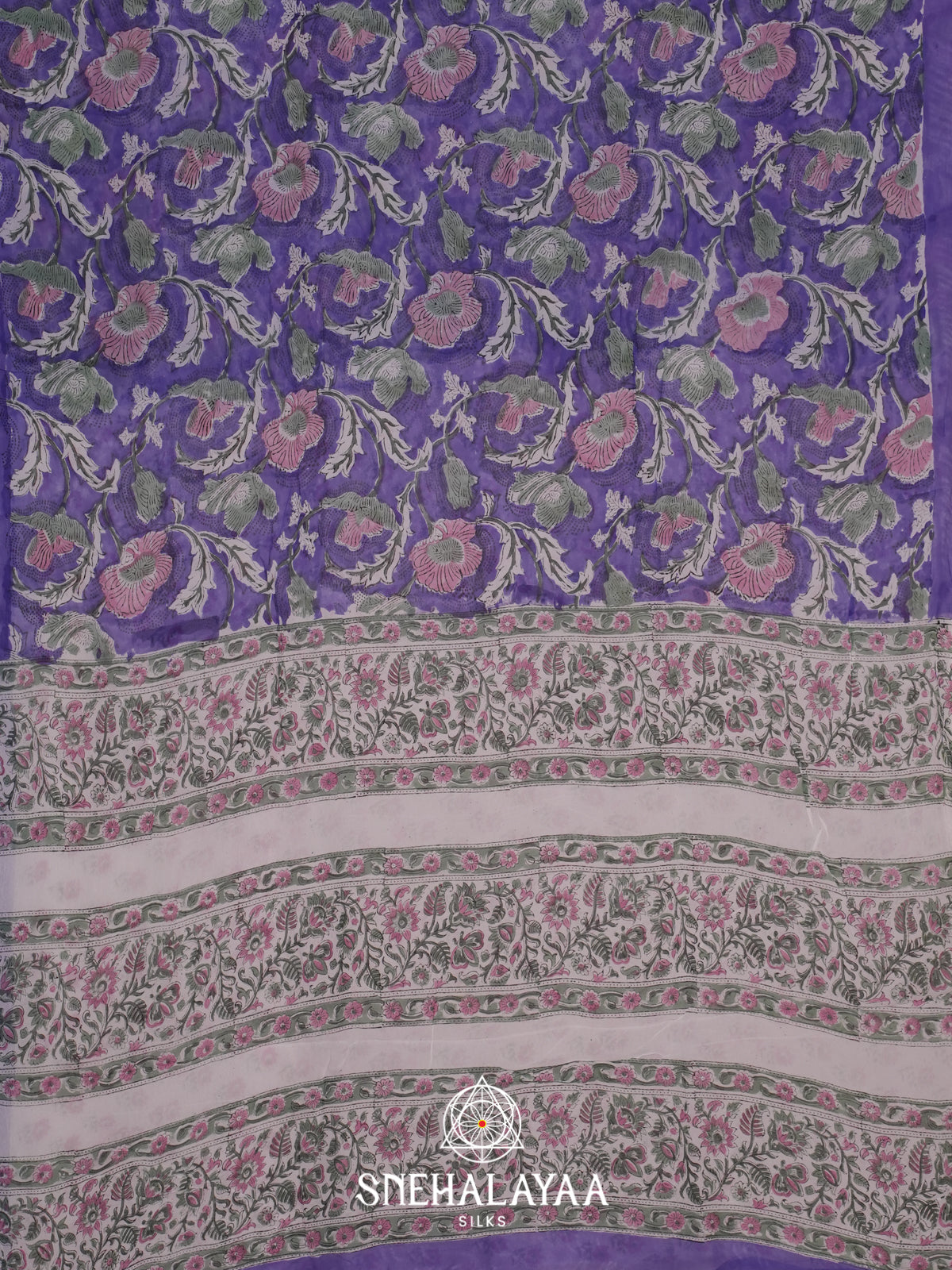 Violet Georgette Saree