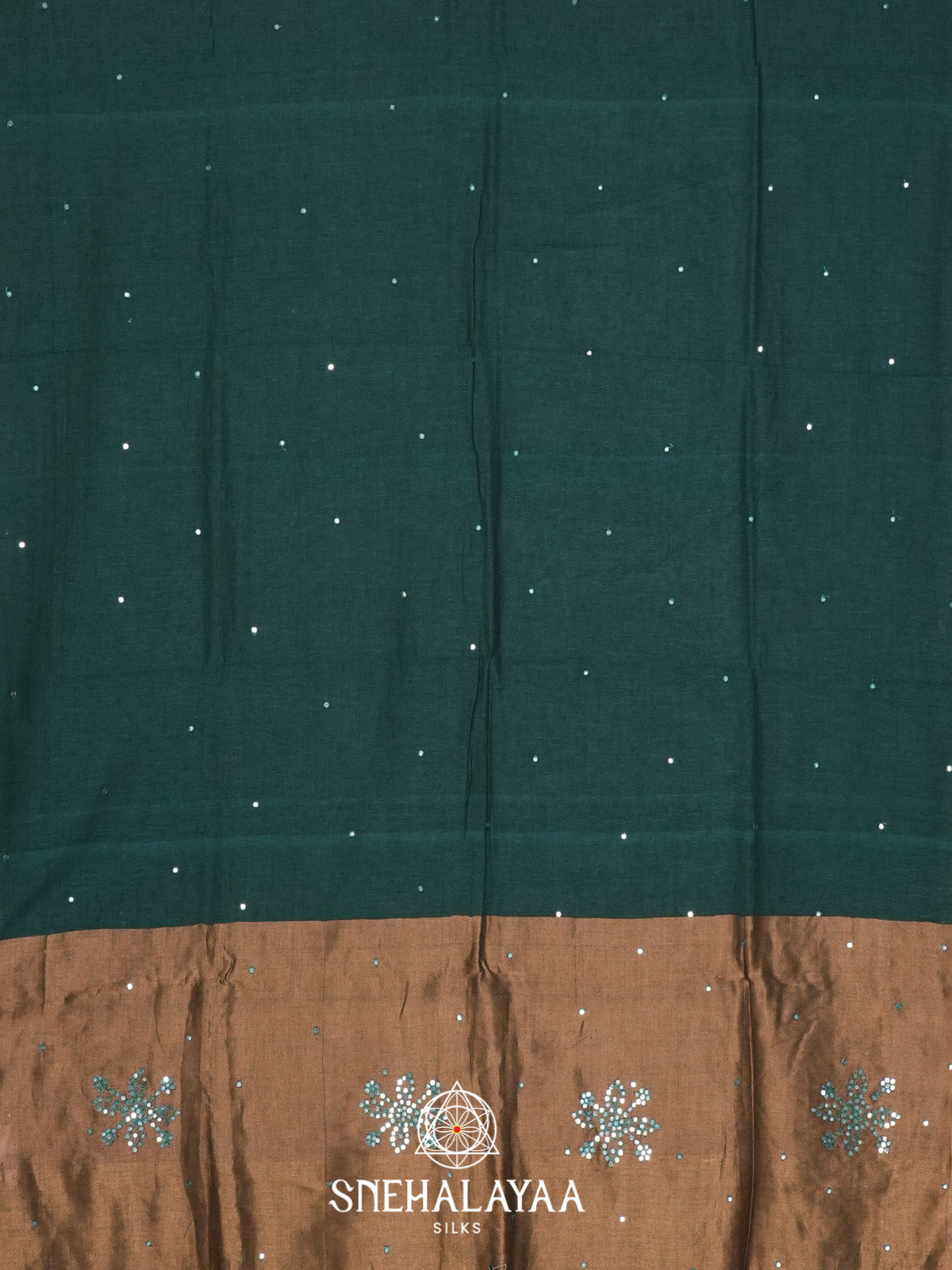 Teal Green Mul Cotton Saree