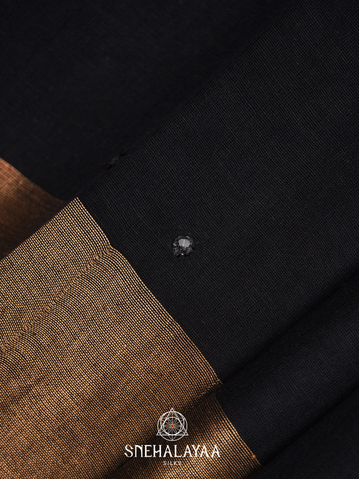 Black Mul Cotton Saree