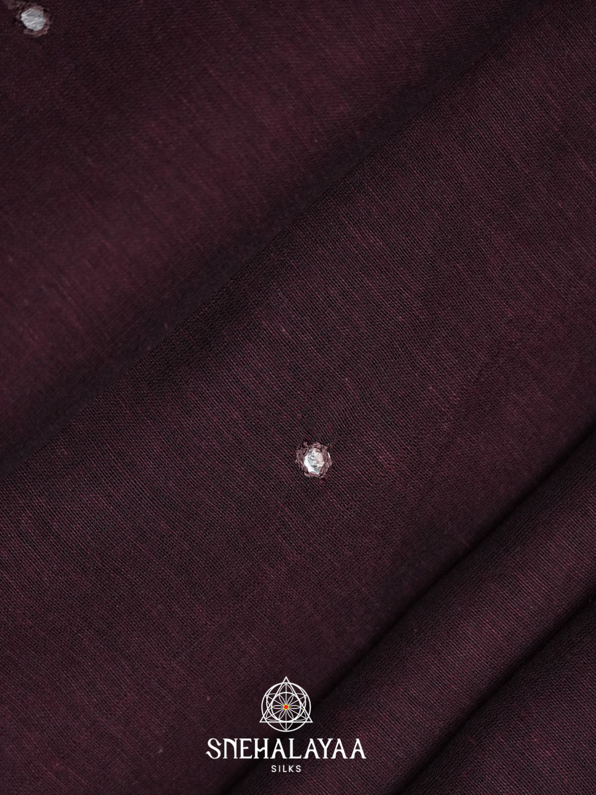 Wine Mul Cotton Saree