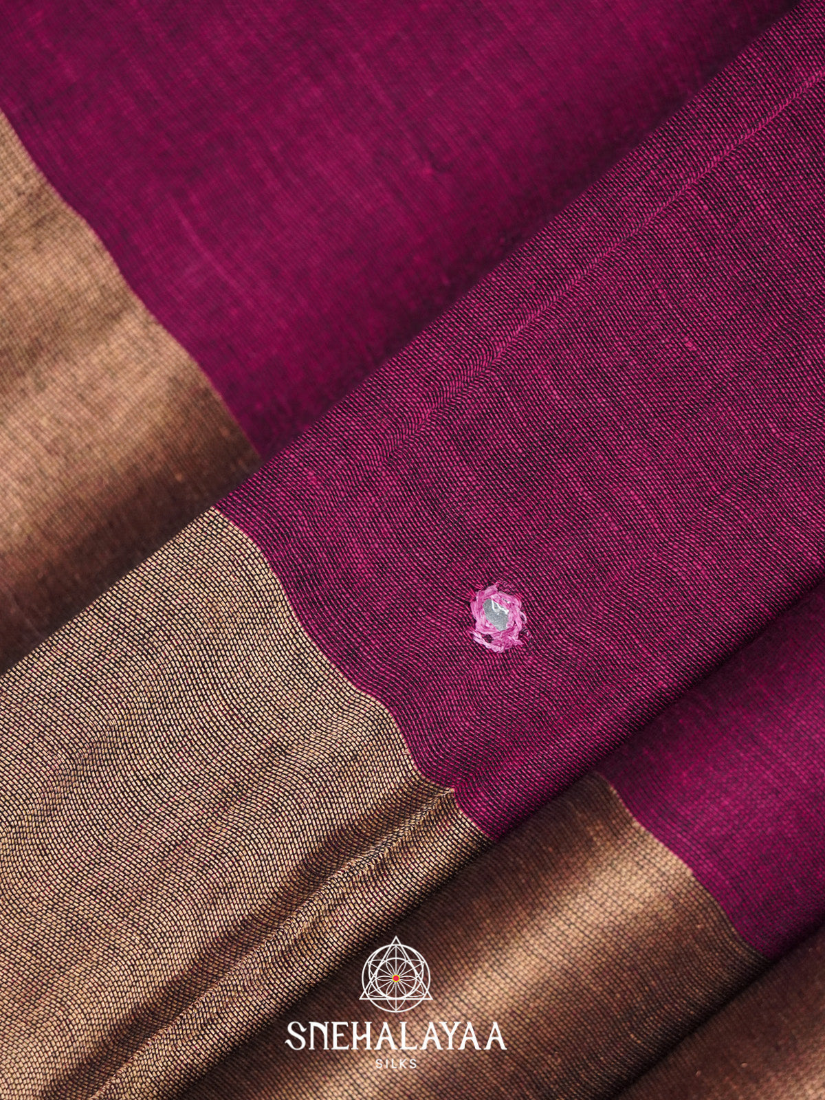 Magenta Mul Cotton Saree