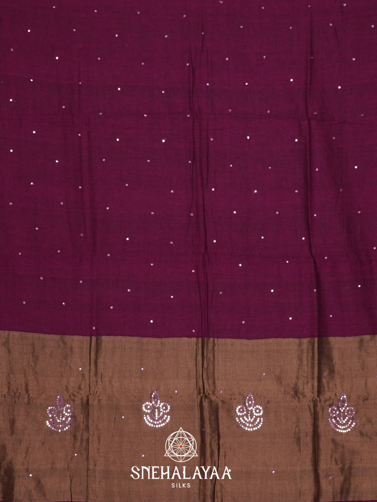 Magenta Mul Cotton Saree