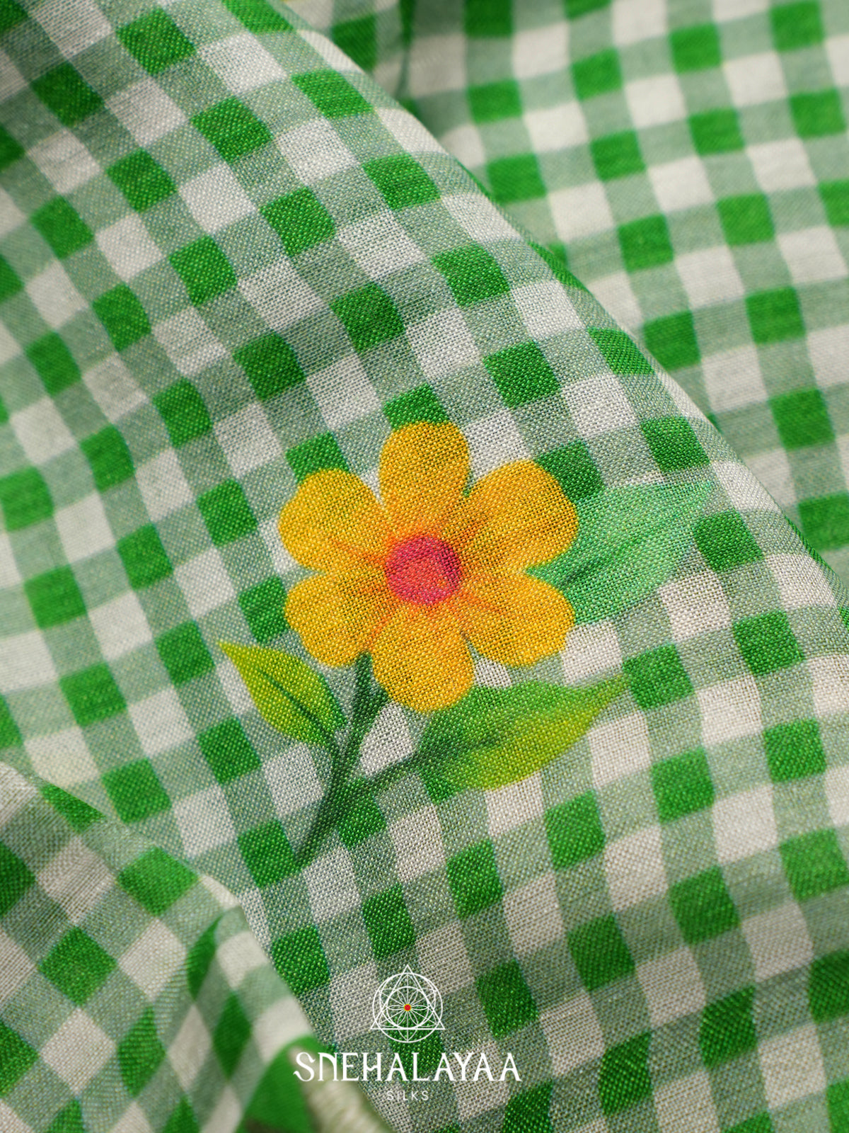 Green Mangalagiri Silk Cotton Saree