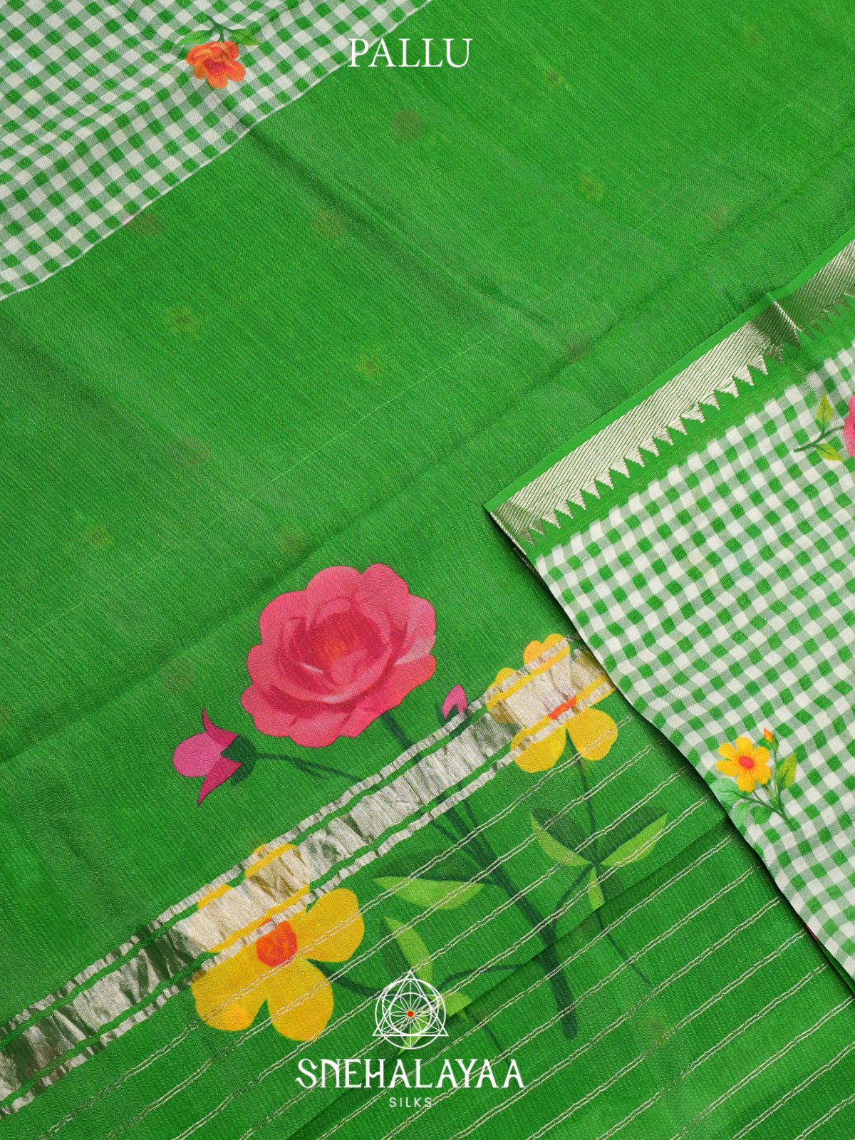 Green Mangalagiri Silk Cotton Saree