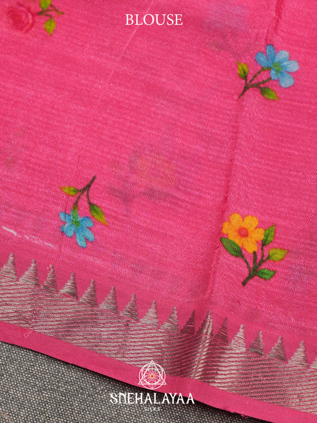 Pink Mangalagiri Silk Cotton Saree