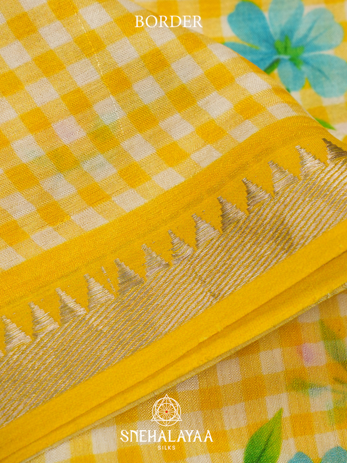 Yellow Mangalagiri Silk Cotton Saree