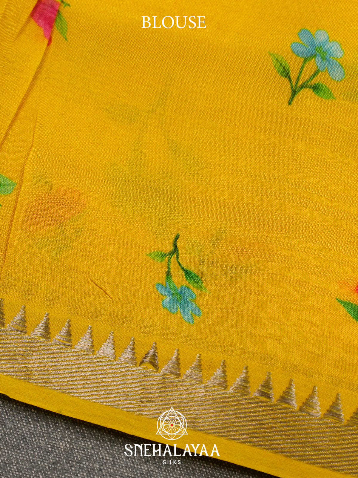 Yellow Mangalagiri Silk Cotton Saree