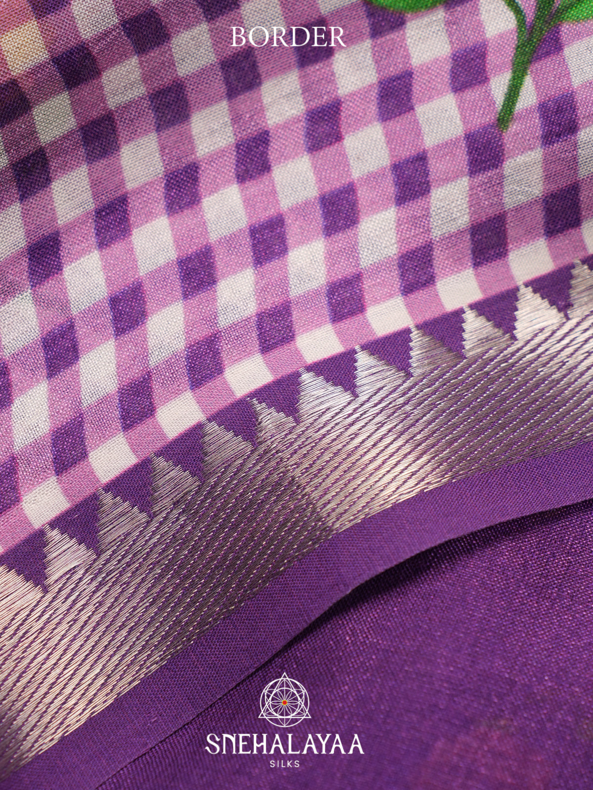 Purple Mangalagiri Silk Cotton Saree