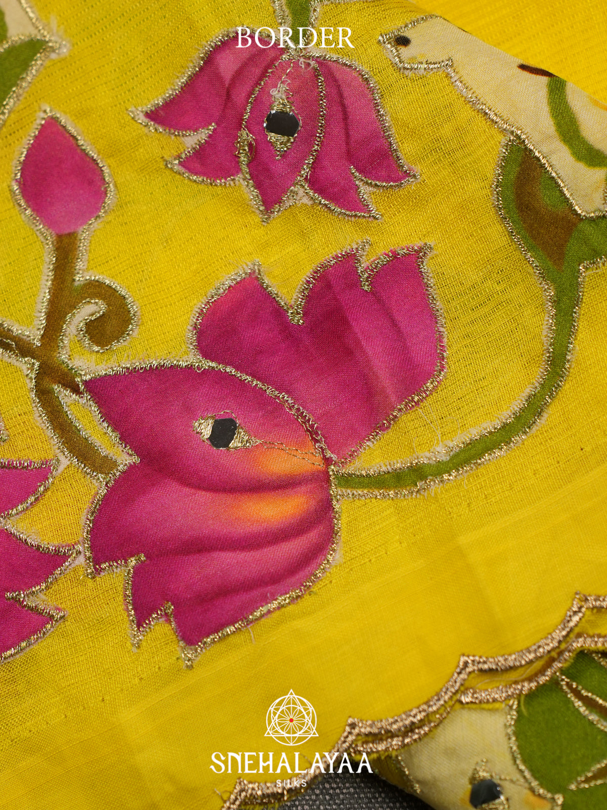 Yellow Mangalagiri Silk Cotton Saree