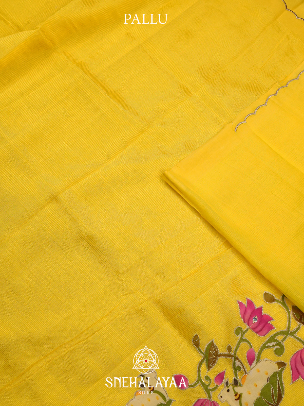 Yellow Mangalagiri Silk Cotton Saree