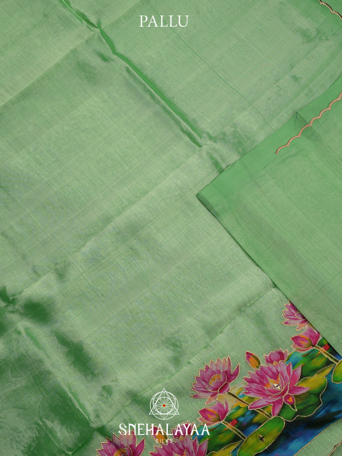 Sage Green Mangalagiri Silk Cotton Saree