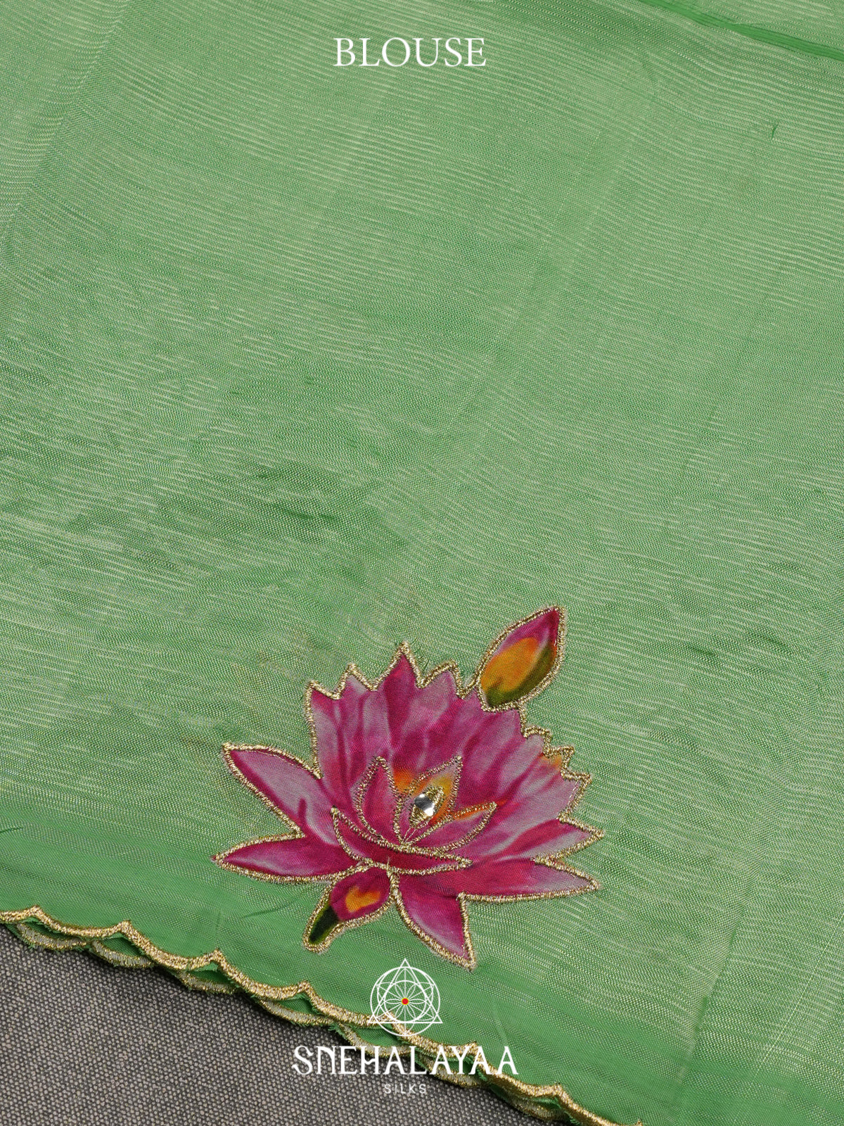 Sage Green Mangalagiri Silk Cotton Saree