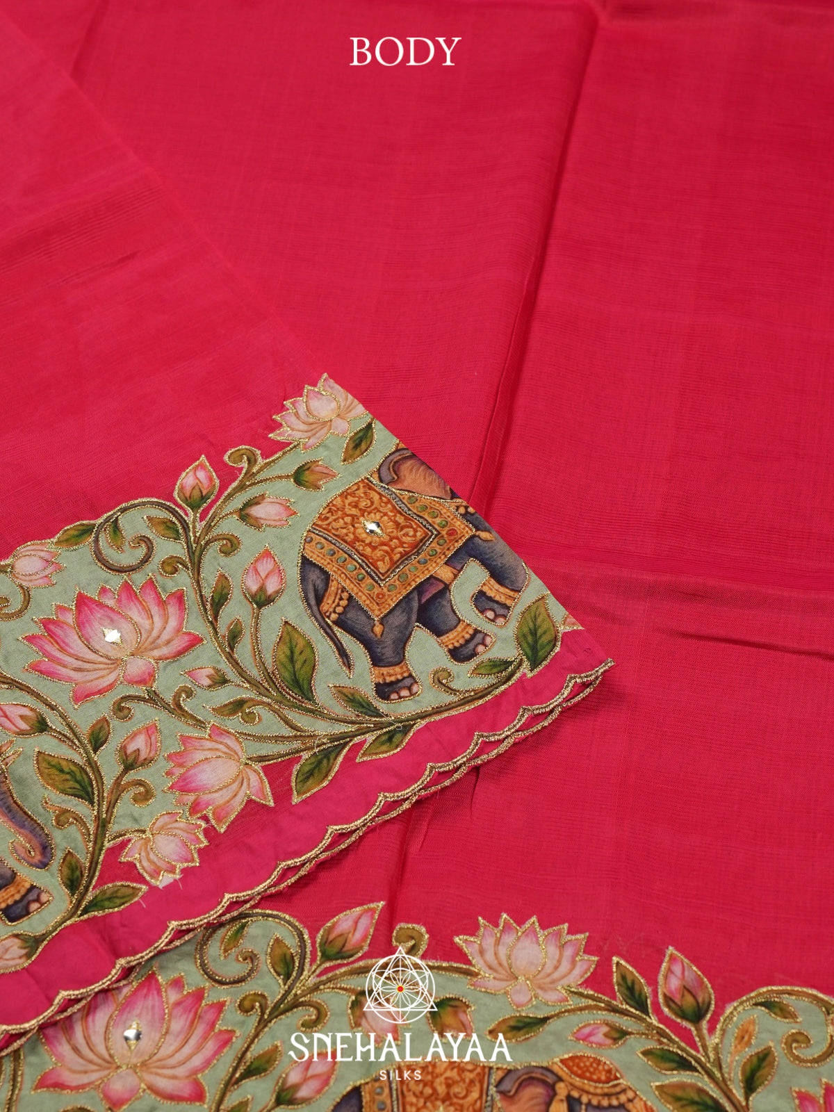 Rani Pink Mangalagiri Silk Cotton Saree