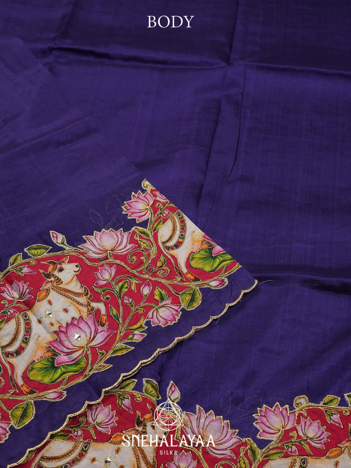 Blue Mangalagiri Silk Cotton Saree