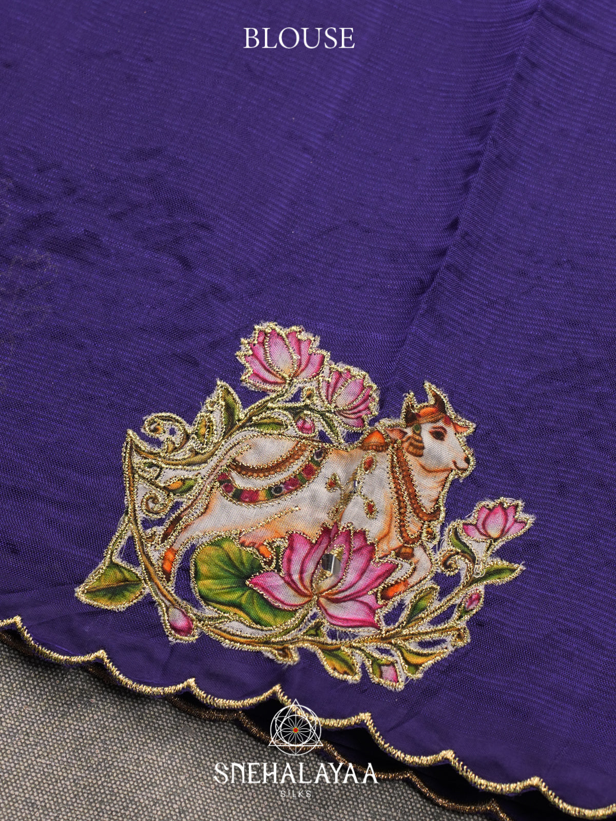 Blue Mangalagiri Silk Cotton Saree