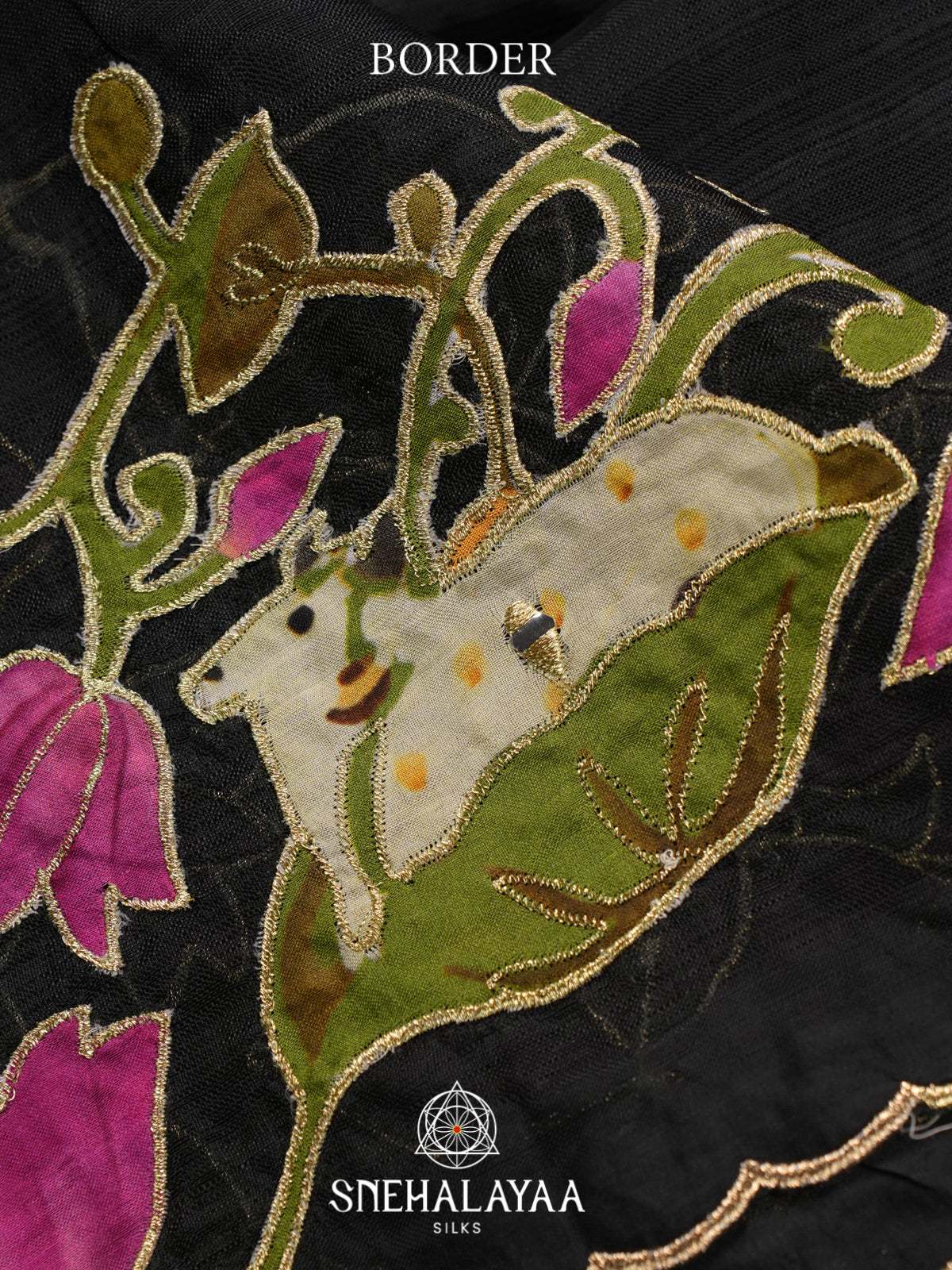 Black Mangalagiri Silk Cotton Saree