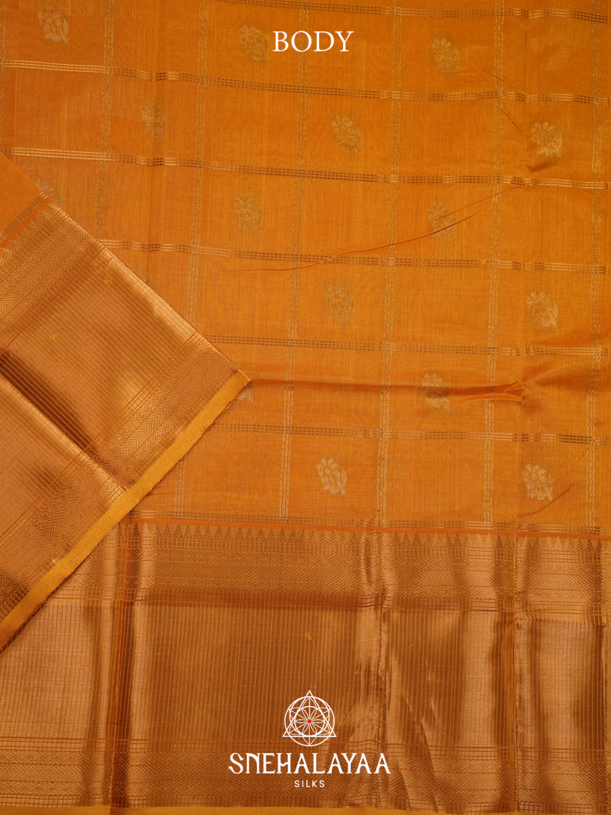 Mustard Yellow Kuppadam Silk Cotton Saree