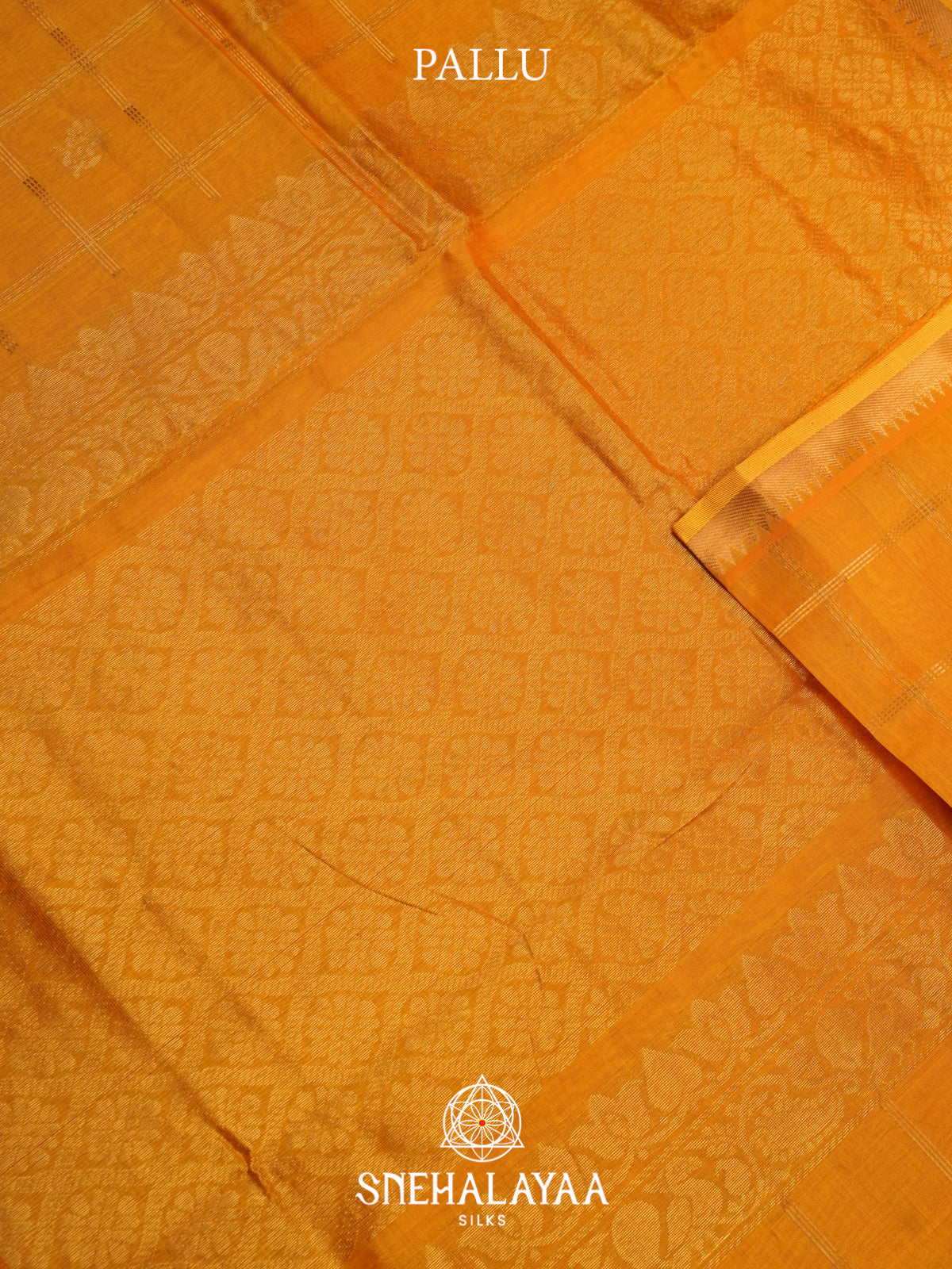 Mustard Yellow Kuppadam Silk Cotton Saree