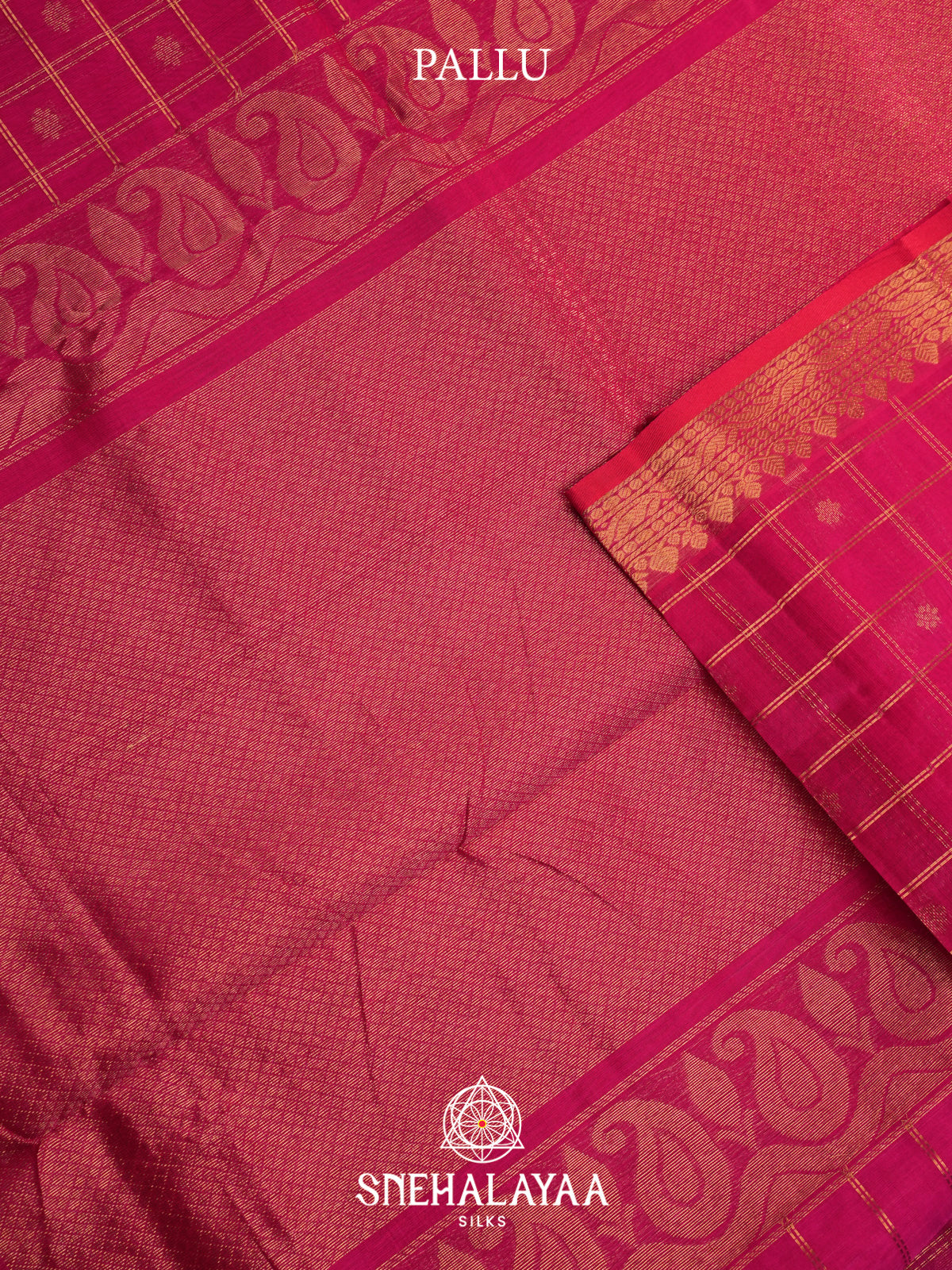 Magenta Kuppadam Silk Cotton Saree