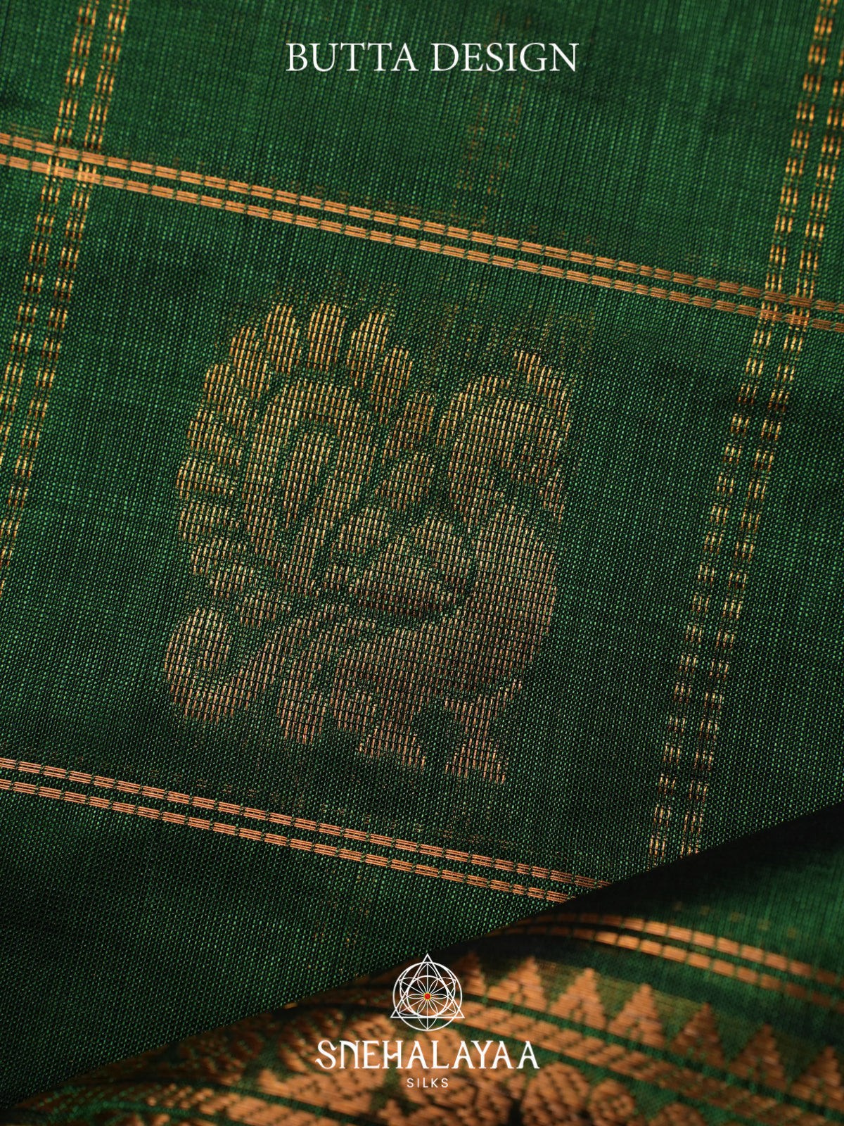 Forest Green Kuppadam Silk Cotton Saree