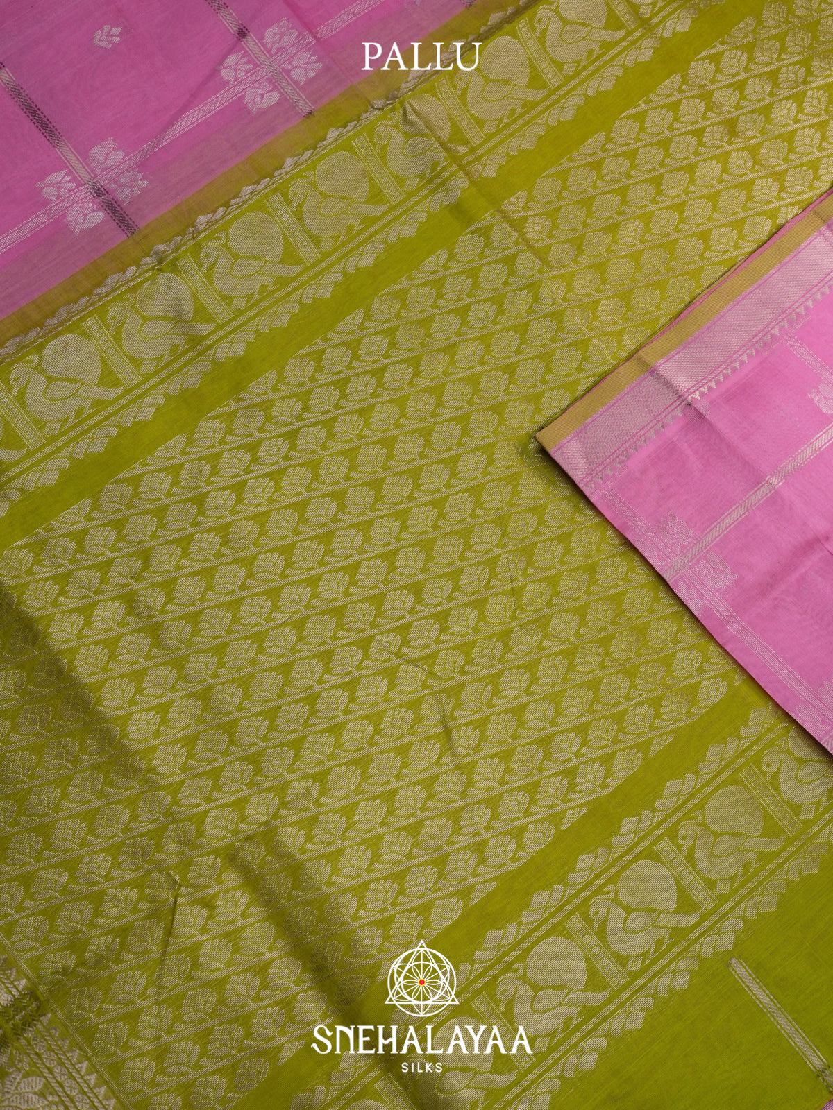 Pink Kuppadam Silk Cotton Saree