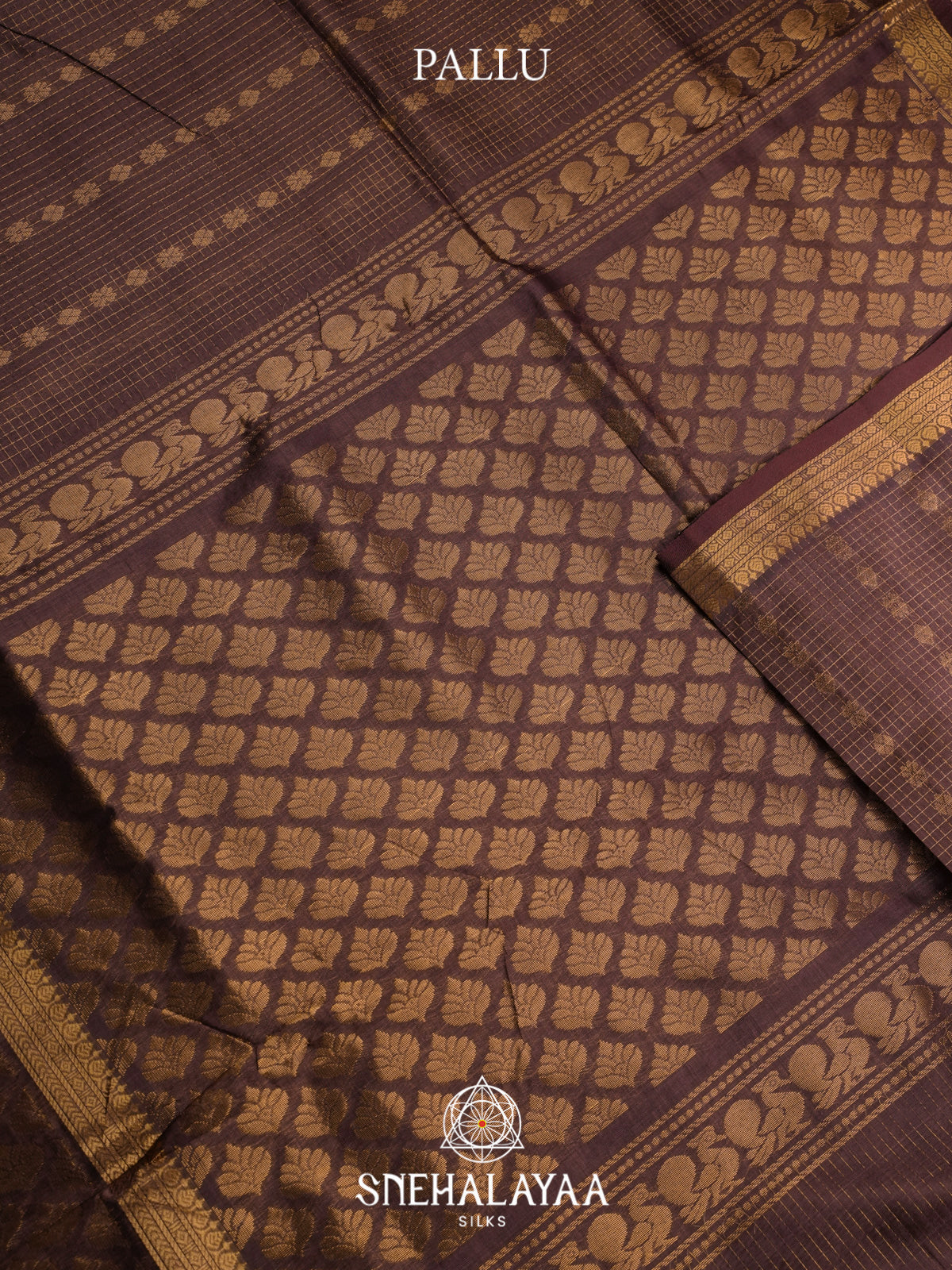 Coffee Brown Kuppadam Silk Cotton Saree