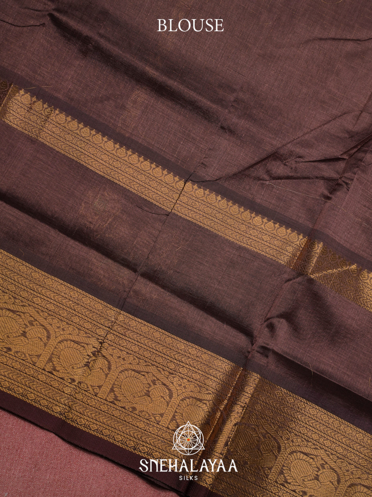 Coffee Brown Kuppadam Silk Cotton Saree