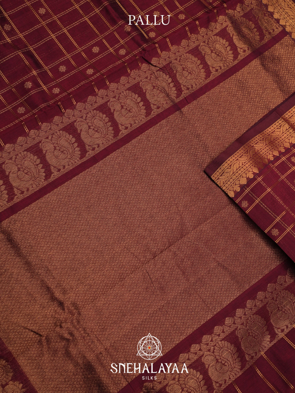 Maroon Kuppadam Silk Cotton Saree