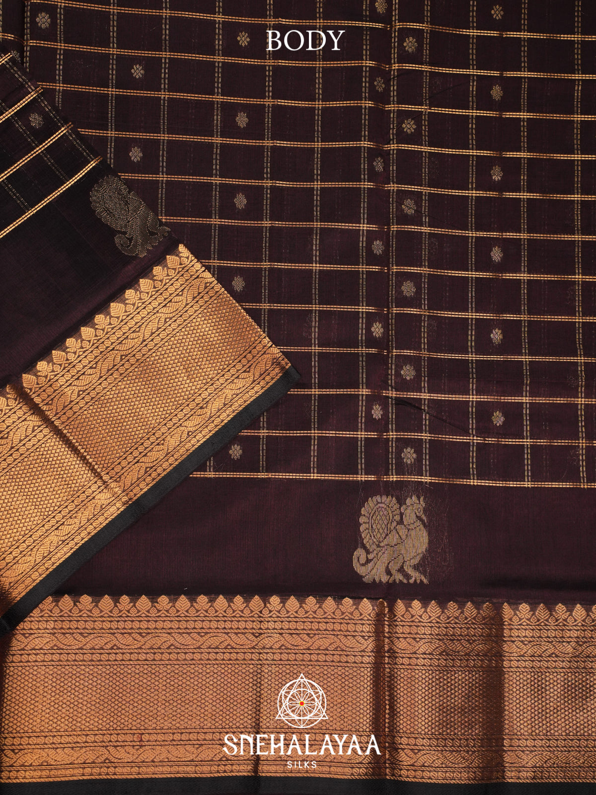 Wine Kuppadam Silk Cotton Saree