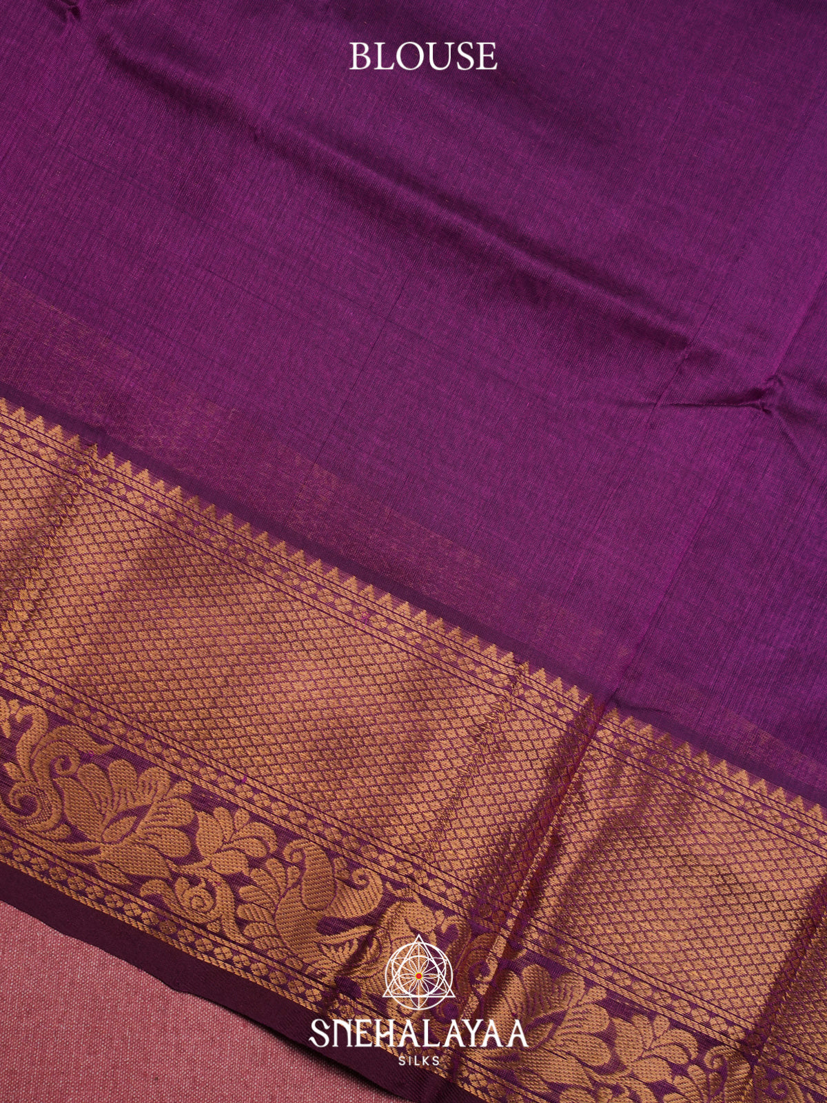 Purple Kuppadam Silk Cotton Saree