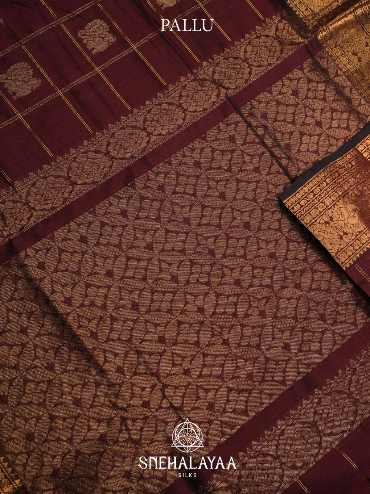 Maroon Kuppadam Silk Cotton Saree