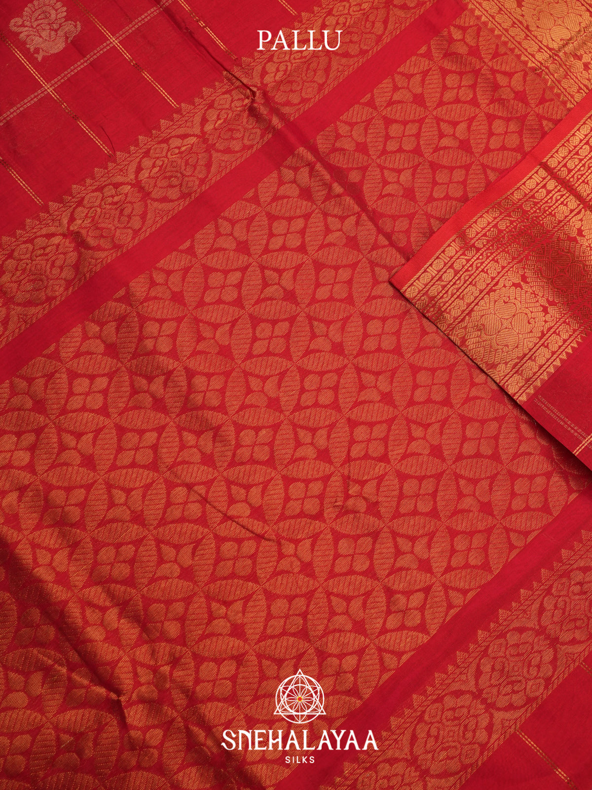 Red Kuppadam Silk Cotton Saree