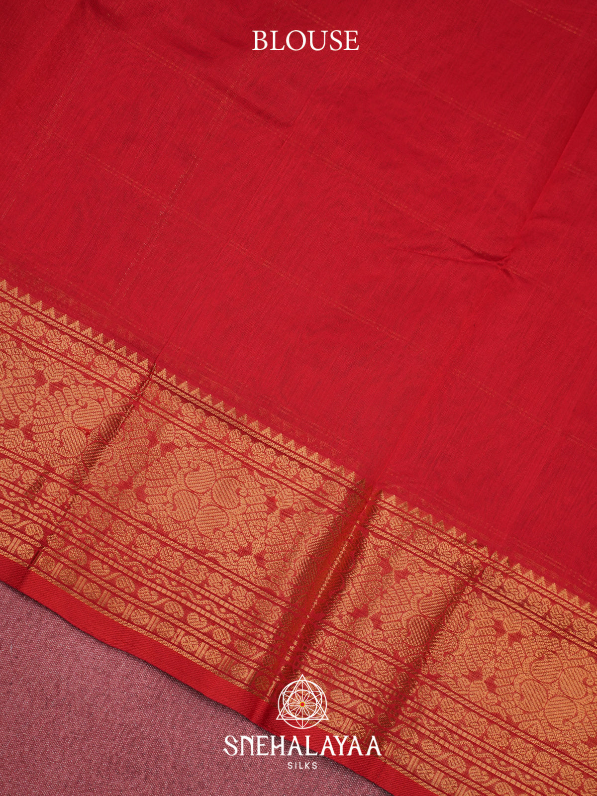 Red Kuppadam Silk Cotton Saree