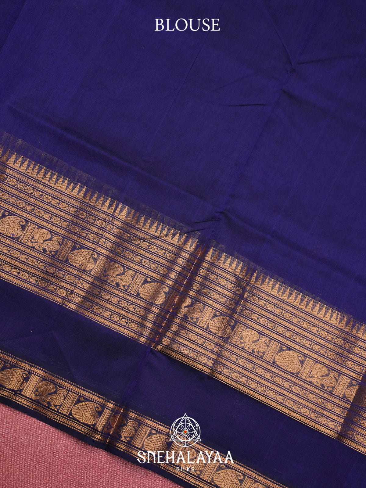 Blue Kuppadam Silk Cotton Saree