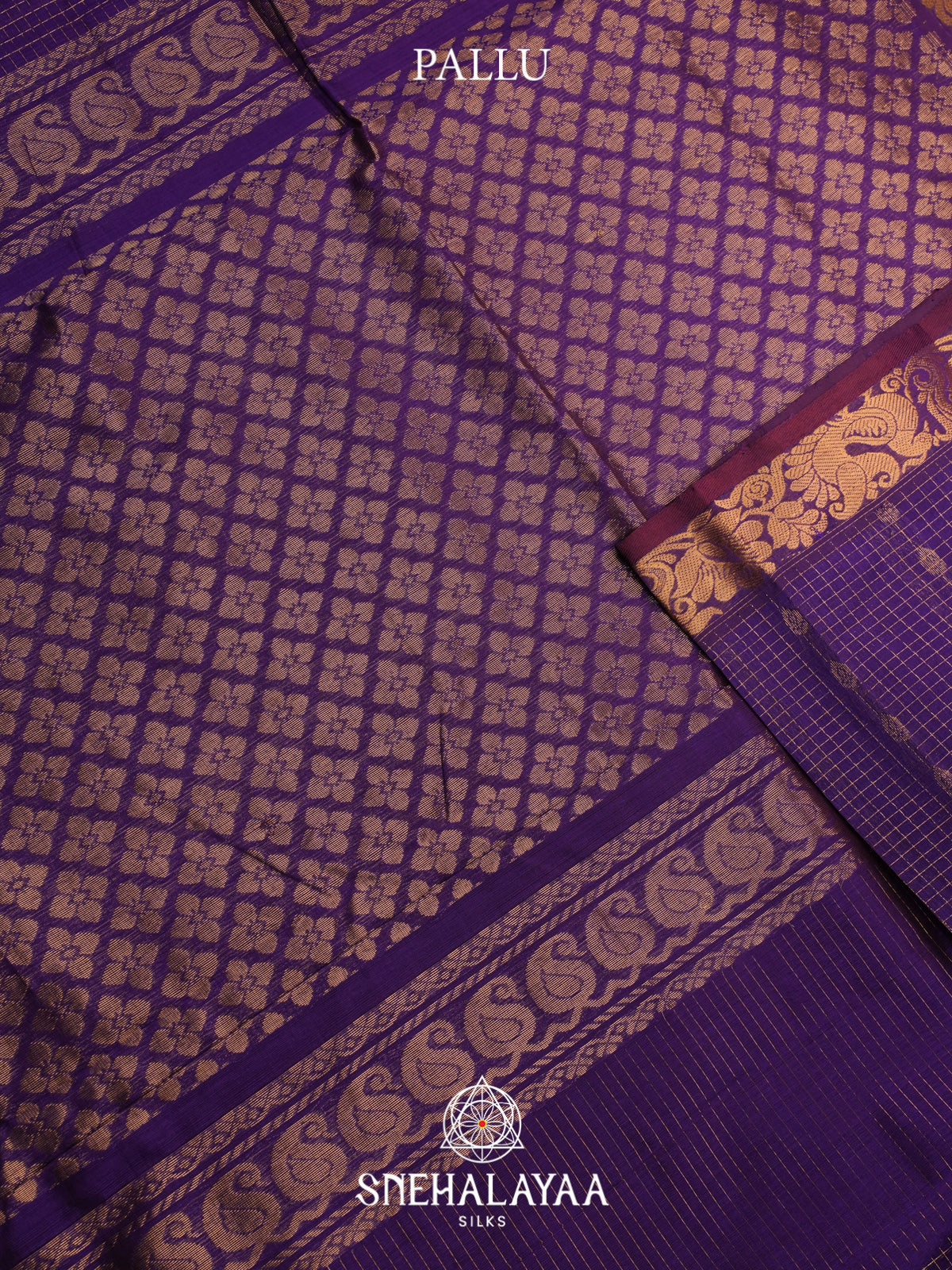 Violet Kuppadam Silk Cotton Saree