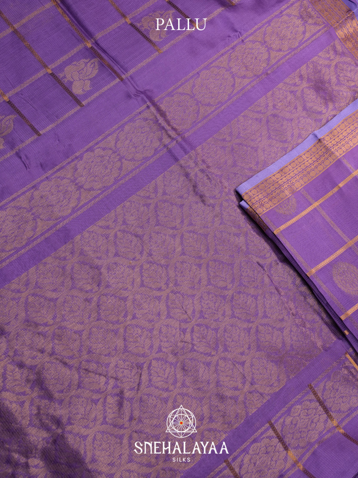 Lilac Kuppadam Silk Cotton Saree