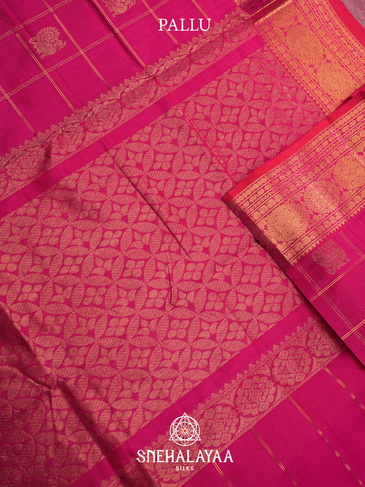 Magenta Kuppadam Silk Cotton Saree