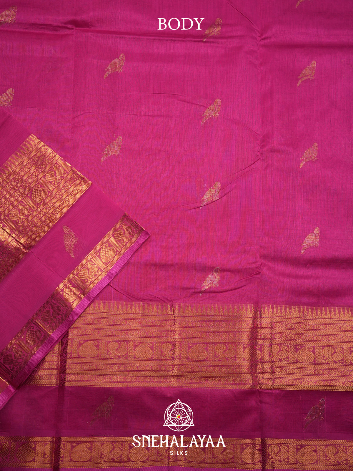Pink Kuppadam Silk Cotton Saree