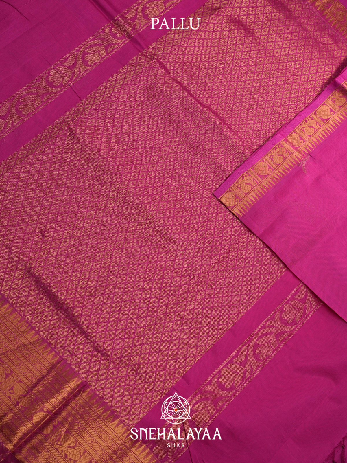 Pink Kuppadam Silk Cotton Saree