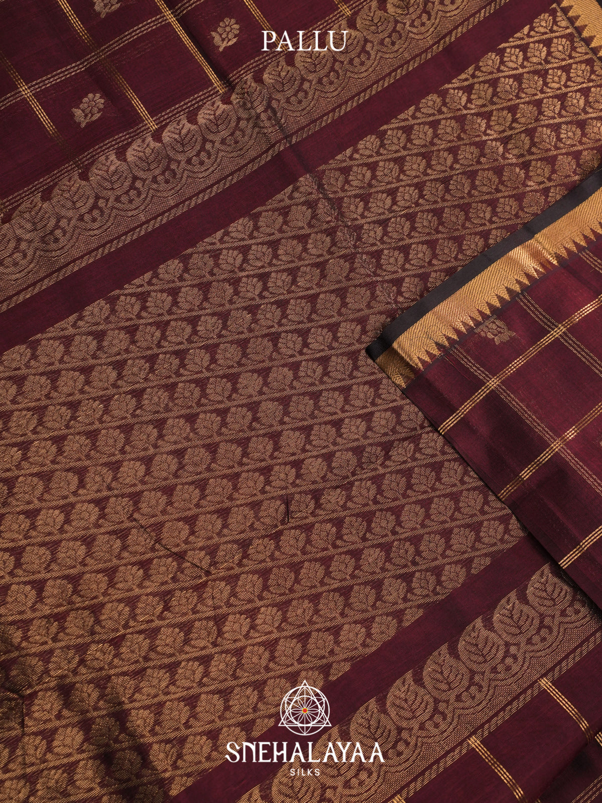 Maroon Kuppadam Silk Cotton Saree