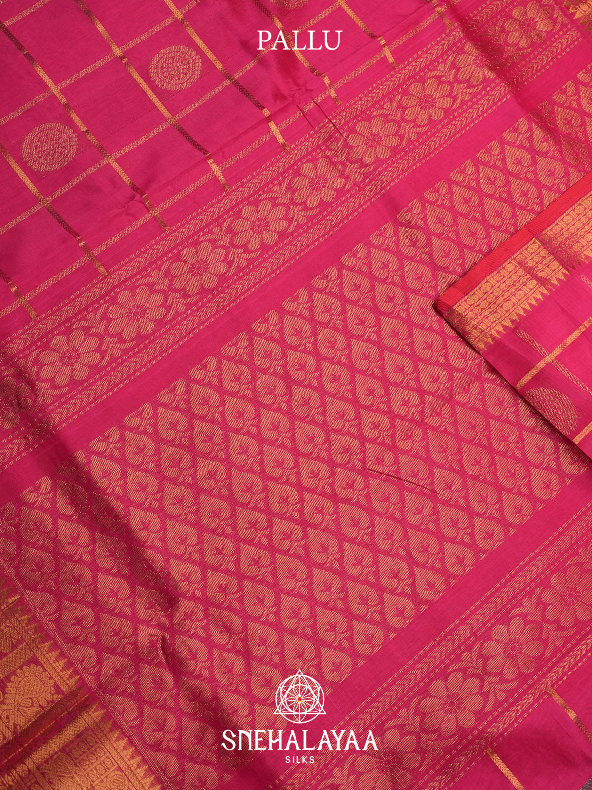 Pink Kuppadam Silk Cotton Saree