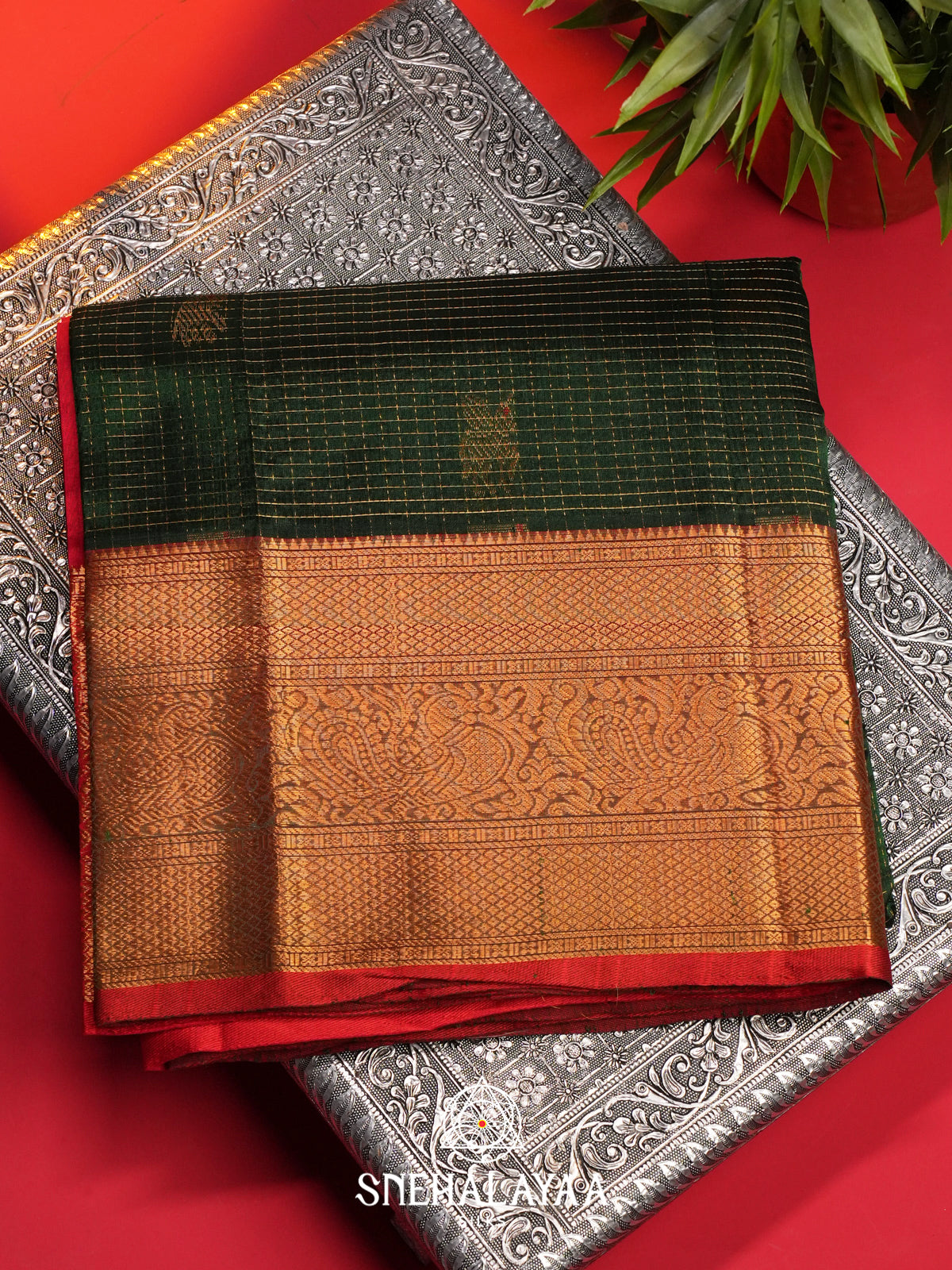 Green Kuppadam Silk Cotton Saree