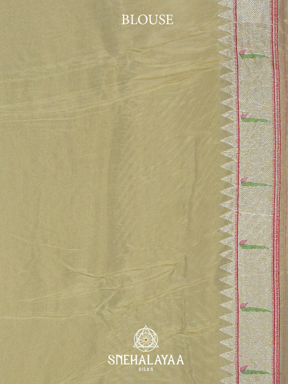 Sage Green Tissue Saree with Paithani Design
